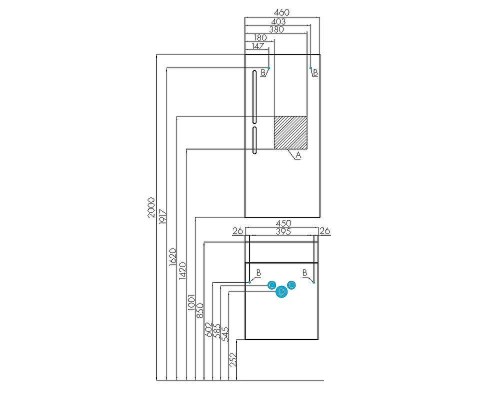 Зеркало Aquaton Эклипс 46 1A129002EK010 с выключателем