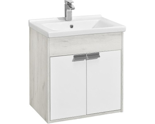 Тумба под раковину Aquaton Флай 60 1A237301FAX10 Белая Дуб крафт