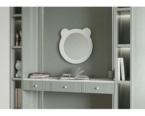 Зеркало Aquaton Каспер Мишка 48 1A283302CRE20 Белое матовое