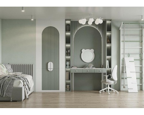 Зеркало Aquaton Каспер Мишка 48 1A283302CRE20 Белое матовое