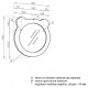 Зеркало Aquaton Каспер Мишка 48 1A283302CRE20 Белое матовое