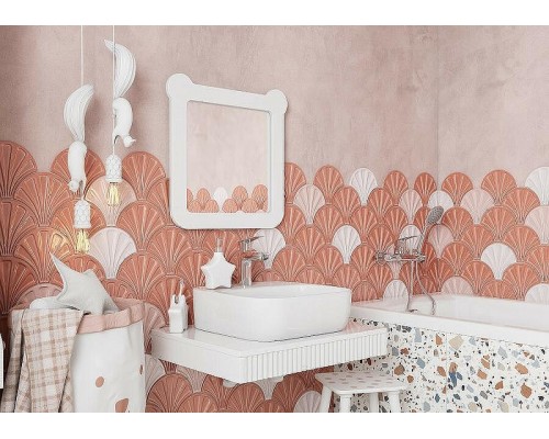 Зеркало Aquaton Каспер Мишка 51 1A283402CRE20 Белое матовое