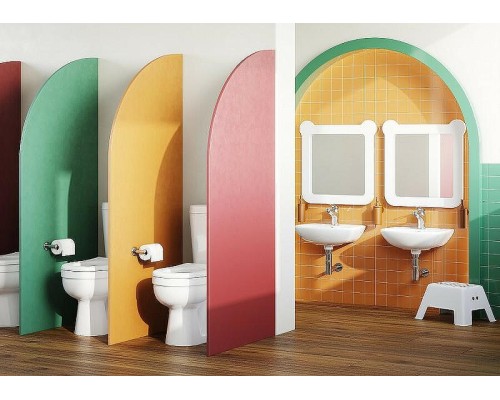 Зеркало Aquaton Каспер Мишка 51 1A283402CRE20 Белое матовое