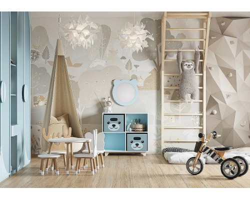 Зеркало Aquaton Каспер Мишка 48 1A283302CR0E0 Голубое матовое