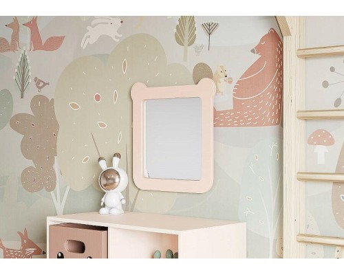 Зеркало Aquaton Каспер Мишка 51 1A283402CR1E0 Розовое матовое