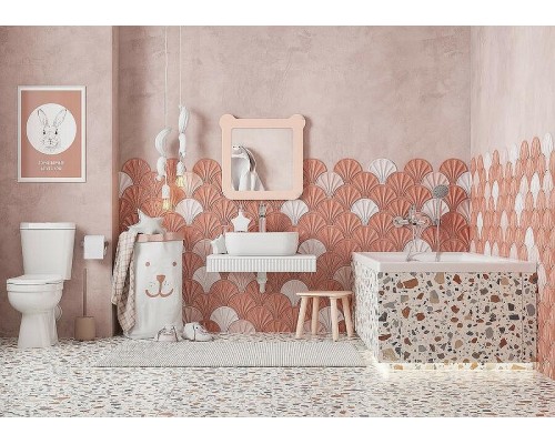 Зеркало Aquaton Каспер Мишка 51 1A283402CR1E0 Розовое матовое