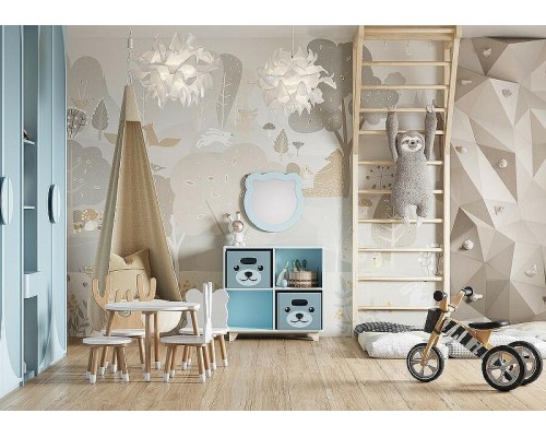 Зеркало Aquaton Каспер Мишка 50 1A283502CR0E0 Голубое матовое