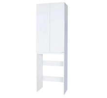 Шкаф пенал Aquaton Лайн 64 1A199403DF010 над стиральной машиной напольный цвет Белый глянец