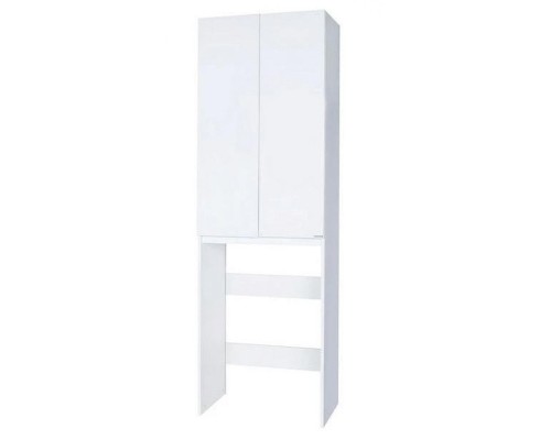 Шкаф пенал Aquaton Лайн 64 1A199403DF010 над стиральной машиной напольный цвет Белый глянец