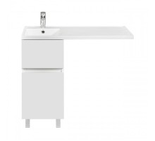 Тумба под раковину Aquaton Лайн 40 1A232201LF010 цвет Белый глянец