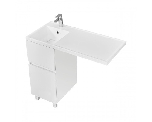 Тумба под раковину Aquaton Лайн 40 1A232201LF010 цвет Белый глянец