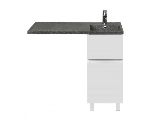 Тумба под раковину Aquaton Лайн 40 1A232201LF010 цвет Белый глянец