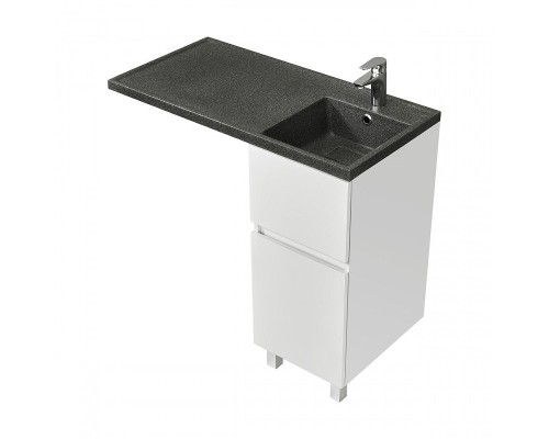 Тумба под раковину Aquaton Лайн 40 1A232201LF010 цвет Белый глянец