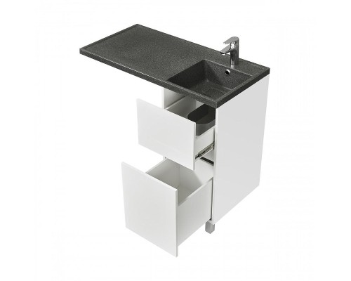 Тумба под раковину Aquaton Лайн 40 1A232201LF010 цвет Белый глянец