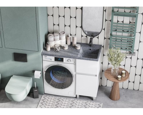 Тумба под раковину Aquaton Лайн 40 1A232201LF010 цвет Белый глянец