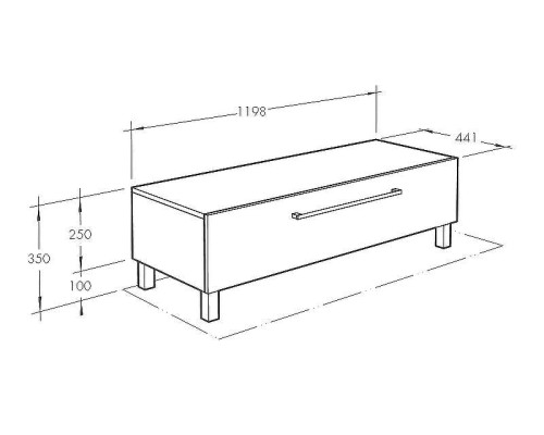 Тумба Aquaton Мадрид 120 М 1A168803MA010 Белая