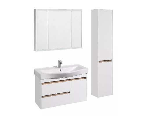 Зеркальный шкаф Aquaton Нортон 100 1A249302NT010 Белый глянец