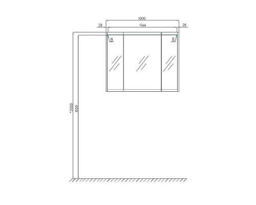 Зеркальный шкаф Aquaton Нортон 100 1A249302NT010 Белый глянец