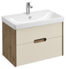 Тумба под раковину Aquaton Оливия 80 1A283101OLVG0 подвесная Бежевая Дуб велл