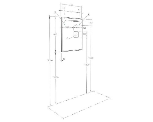 Зеркало Aquaton Оптима 65 1A127002OP010 Белое