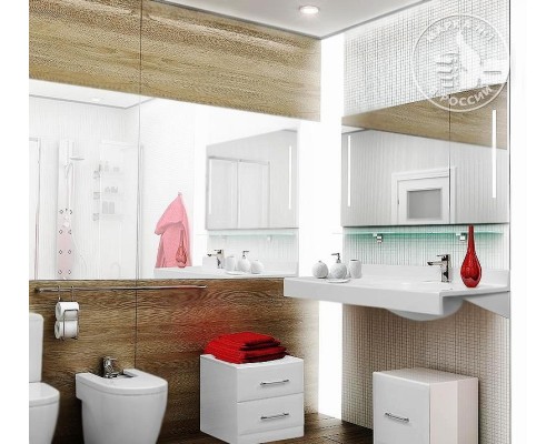 Зеркало Aquaton Отель 120 1A101402OT010 с подсветкой с функцией антипар