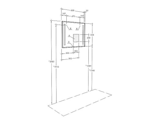 Зеркало Aquaton Отель 80 1A101302OT010 с подсветкой с функцией антипар