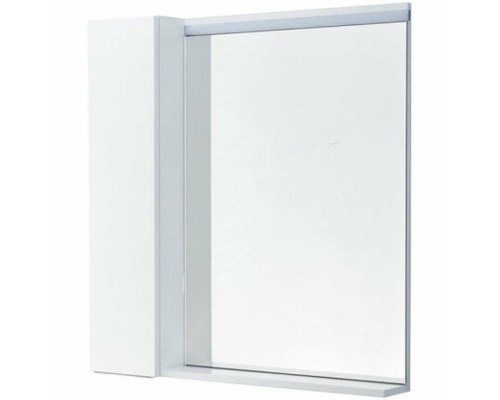 Зеркало со шкафом Aquaton Рене 80 L 1A222502NRC80 с подсветкой Белый Грецкий орех