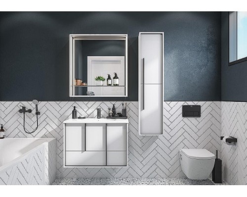 Зеркало Aquaton Ривьера 80 1A239102RVX20 с подсветкой Белый матовый