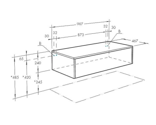 Тумба Aquaton Сакура 100 1A234803SKW80 подвесная Ольха наварра Белый глянец