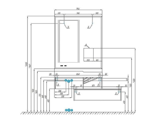 Тумба Aquaton Сакура 100 1A234803SKW80 подвесная Ольха наварра Белый глянец