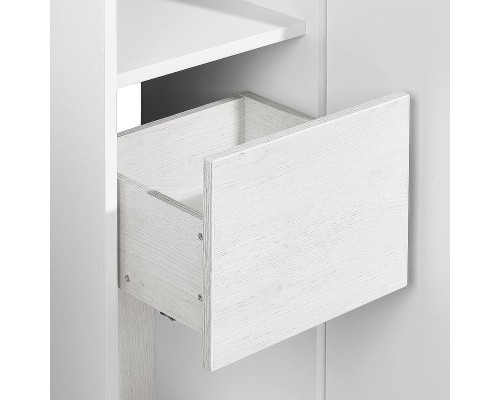 Шкаф пенал Aquaton Сакура 33 R 1A219903SKW8R подвесной Ольха наварра Белый глянец