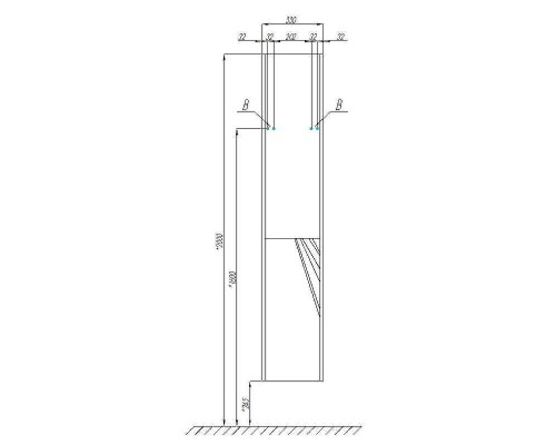 Шкаф пенал Aquaton Сакура 33 R 1A219903SKW8R подвесной Ольха наварра Белый глянец