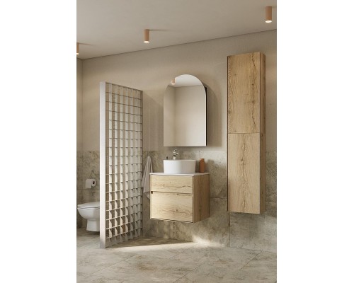 Зеркальный шкаф Aquaton Санта-Барбара 60 L 1A286402CB82L цвет Антрацит