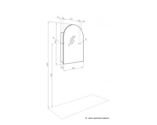 Зеркальный шкаф Aquaton Санта-Барбара 60 L 1A286402CB82L цвет Антрацит