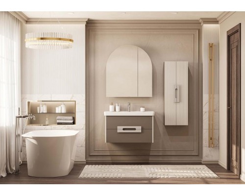 Зеркальный шкаф Aquaton Санта-Барбара 80 1A286502CB820 цвет Антрацит