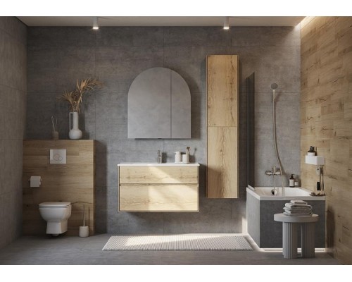 Зеркальный шкаф Aquaton Санта-Барбара 80 1A286502CB820 цвет Антрацит