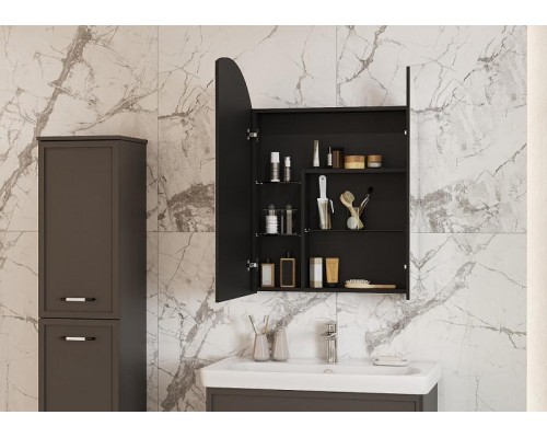 Зеркальный шкаф Aquaton Санта-Барбара 80 1A286502CB820 цвет Антрацит