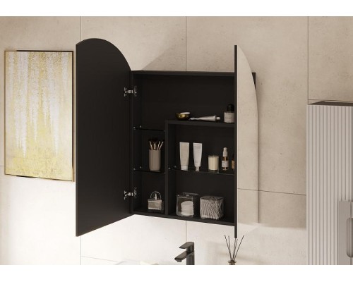 Зеркальный шкаф Aquaton Санта-Барбара 80 1A286502CB820 цвет Антрацит