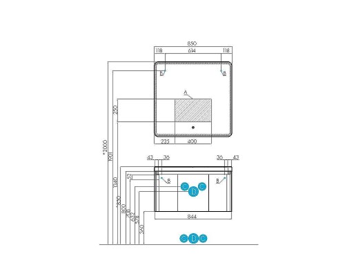 Зеркало Aquaton Шерилл 85 1A210302SH010 с подсветкой с сенсорным выключателем с антизапотеванием