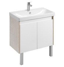 Тумба под раковину Aquaton Сканди Doors 80 1A282901SDB20 Белый глянец Дуб верона
