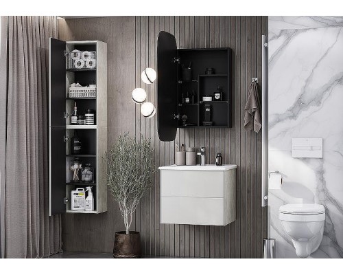 Подвесной шкаф Aquaton Сохо 35 1A258403AJ9A0 Слэйт Галька серая