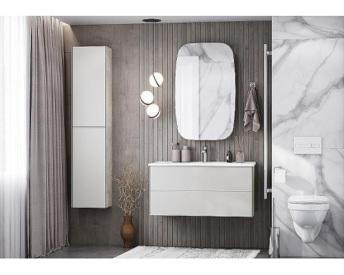 Подвесной шкаф Aquaton Сохо 35 1A258403AJ9A0 Слэйт Галька серая