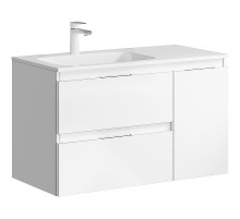 Тумба под раковину Aqwella Accent 90 L ACC0109LW подвесная Белая