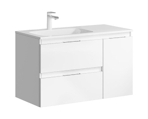 Тумба под раковину Aqwella Accent 90 L ACC0109LW подвесная Белая