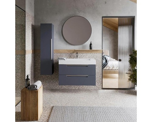 Шкаф пенал Aqwella Cube 30 CUB0503GR подвесной Серый матовый