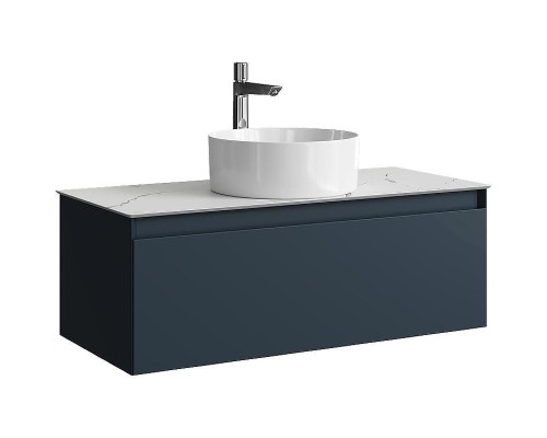 Тумба под раковину Aqwella Geometria 100 GE01101GRM подвесная Серая матовая