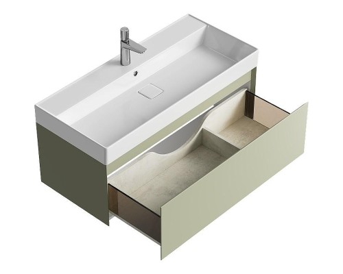 Тумба под раковину Aqwella Geometria 100 GE01101SH подвесная Шалфей зеленый