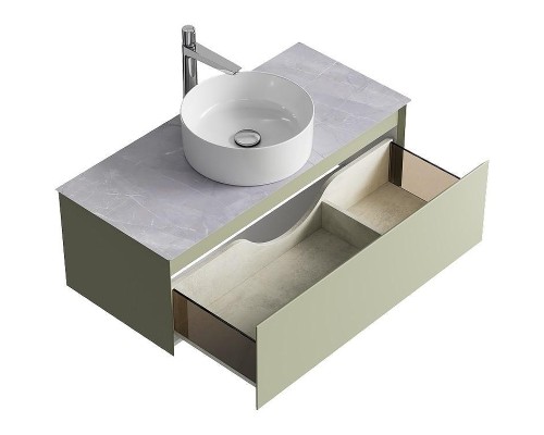 Тумба под раковину Aqwella Geometria 100 GE01101SH подвесная Шалфей зеленый
