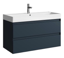 Тумба под раковину Aqwella Geometria 100 GE01102GRM подвесная Серая матовая