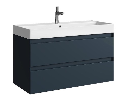 Тумба под раковину Aqwella Geometria 100 GE01102GRM подвесная Серая матовая